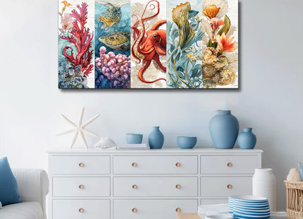 Ocean Art Wall Decor for Bedroom Octopus Wall Art Abstract Pictures 20X40