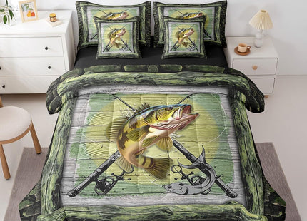 Feelyou Fishing Hunting Pike Bed in a Bag Twin Size Bedding