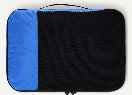 Amazon Essentials 4-Piece Packing Cubes Travel Accessories Set, Space-Saving Luggage Organizer with Double Zipper, Mesh Top, 2 Medium/2 Large, Blue (Previously Amazon Basics)