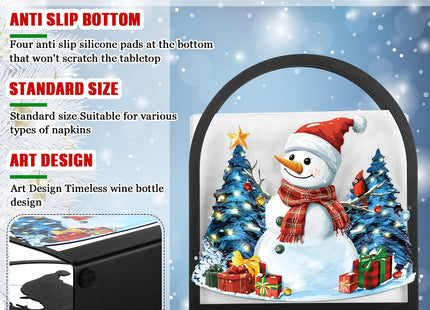 Cinnvoice Christmas Paper Towel Holder Snowman Napkin Holder Countertop