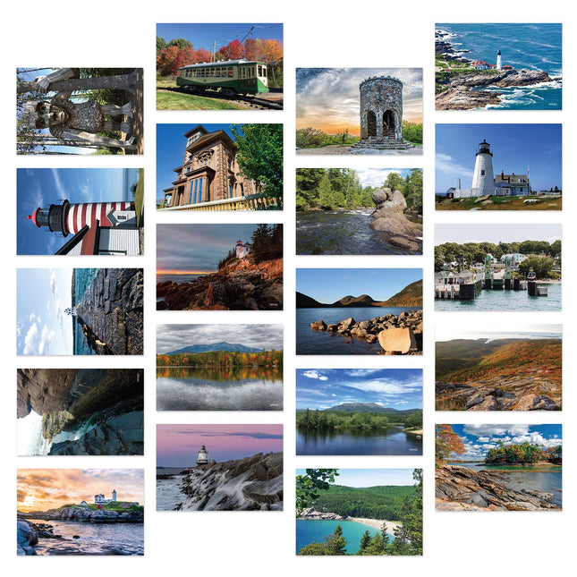 Dear Mapper Vintage United States Maine Landscape Postcards Pack 20pc/Set