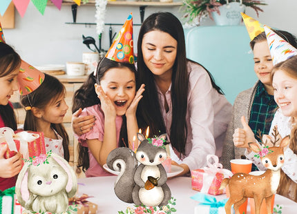 12Pcs Woodland Baby Shower Decorations Woodland Animals Honeycomb Centerpieces Baby Shower Decorations for Woodland Baby Shower Woodland Animals Birthday Party Supplies