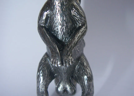 Squirrel Poker Figurine Protect Your Nuts (Antique Silver)