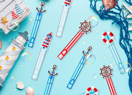 Rotatingpals 24 Pcs Nautical Bubble Wands Bulk Nautical Sailor Party Favors