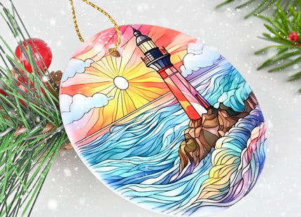 Christmas Ornament, Jocidea Lighthouse Christmas Decorations, Christmas Tree Ornament, Holiday Decor and Xmas Gifts Ideas