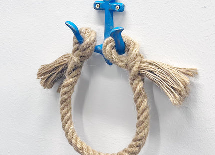 Perfeso.L Beach Rope Toilet Paper Holder Metal Anchor Hook Bathroom Decor