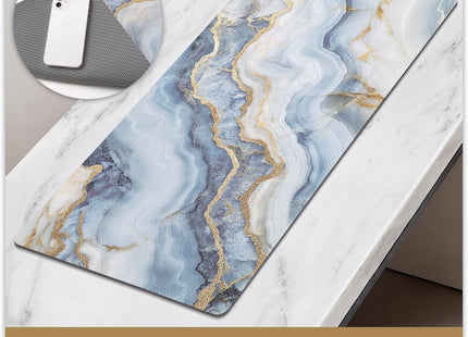 Color&Geometry Beach Bathroom Rugs,Ocean Bath Mat,Coastal Bathroom Rug