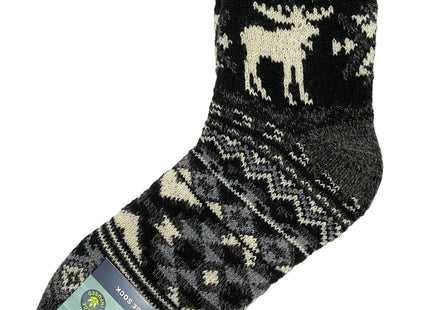 Magellan Outdoors Aloe Infused Socks for Women & Men, Black 205 Moose, L