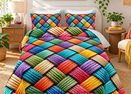UEVBF Hunting Theme Wolf Deer Quilts Set Twin Size,3Pcs Pine Cone Maple Leaf Bedspread for Kids Adults Girls Boys Room Decor,Red Plaid Patchwork Bedding Sets with 2 Pillowcases.