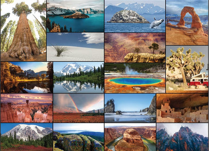 Our National Parks Puzzle 1000 Piece - USA National Parks Jigsaw Puzzle, Acadia National Park, Yellowstone, Zion, Arches etc, Great National Park Gifts 1000 Piece Puzzle