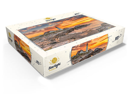 MyPuzzle Portland Lighthouse At Sunrise in New England Maine USA - Premium 100 Piece Jigsaw Puzzle for Adults