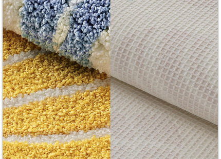Color&Geometry Cream Coastal Bathroom Rugs, 24"x43", Absorbent Bath Mat