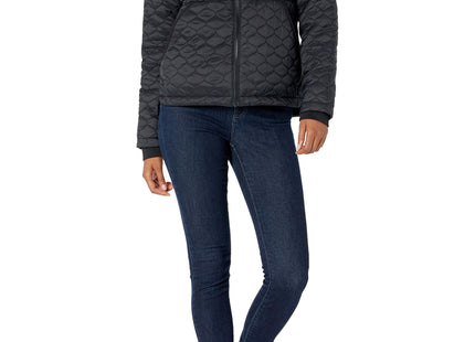 Amazon Essentials Women's Lightweight Quilted Full-Zip Water-Resistant Sherpa-Lined Hooded Puffer Jacket, Black, Large