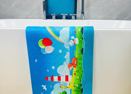 BEEHOMEE Kids Bath Mat for Tub, Non-Slip Toddler Bathtub Mat (Lighthouse)
