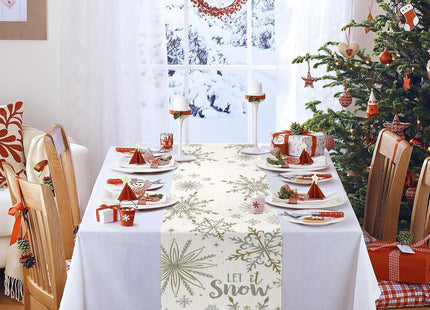 FreeNook Snowflake Christmas Table Runner, Chriatmas Decorations,13x72 Inch