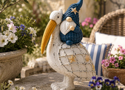 Bechivie Beach Gnome Pelican Decor, Coastal Decor for Home Table Mantel