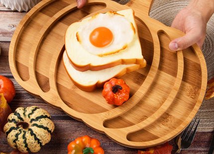 AWIZOM Pumpkin Bamboo Serving Platter Tray Thanksgiving Charcuterie Board