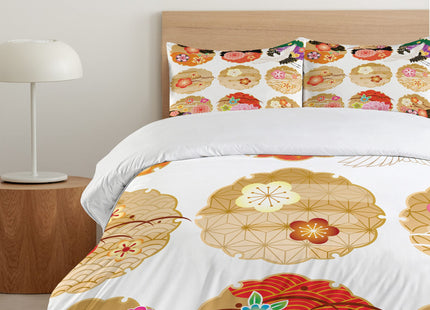 Ambesonne Hawaiian Duvet Cover Set, Scenic Sunrise Over Ocean Rocks Sand Clouds Sunshine Tide Sunbeam Seashore, Decorative 3 Piece Bedding Set with 2 Pillow Shams, King Size, Turquoise Yellow