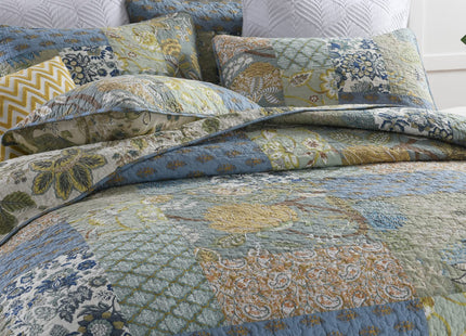 Yvooxny Queen Quilt Set Bedspread Lodge Plaid Real Patchwork Lightweight Reversible Coverlet Set Quilted Bedding Set for All Seasons, Queen Size