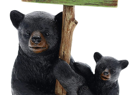 Deleon Collection Whimsical Black Bear and Cub Figurine - Relax You're at The Cabin,Rustic Lodge Decor
