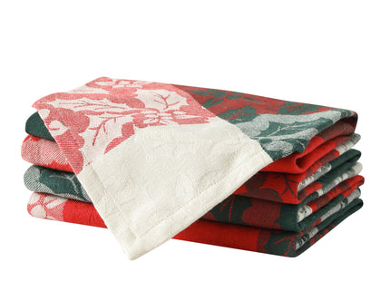 Newbridge Christmas Holiday Holly Check 60x84” Oval Fabric Tablecloth