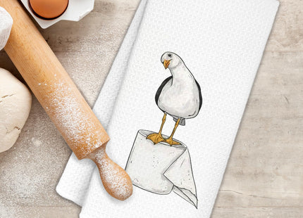 YTRGI Seagull Hand Towels, Seagulls Gifts for Women Bird Lovers, Seagull Decor, Funny Kitchen Towels for Bathroom, Coastal Nautical Sea Gull Decorative Dish Tea Towels for Kitchen, 16x24 in