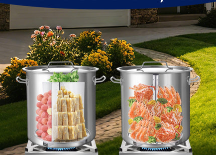 ARC 40QT Stainless Steel Stockpot for Seafood Crawfish Crab Boil w/Basket