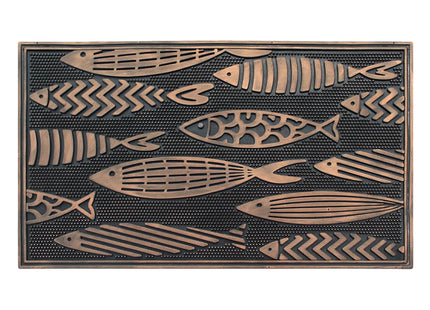 A1HC Rubber Welcome Doormat Non-Slip Front Door Mat 18"x30", Nautical Fish