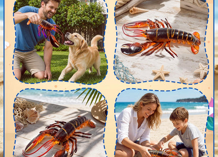 Hiawbon 13 Inch Realistic Lobster Figurine Plastic Lobster