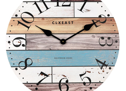 CLXEAST 24 Inch Coastal Farmhouse Wall Clocks for Living Room Decor