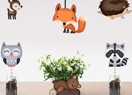 Woodland Animal Cutouts, 36 Count - Baby Shower Decorations - Large Woodland Creatures Cutouts for Fall or Baby Shower Themes