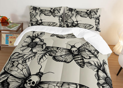 HOSIMA Striped Bass Big Fish Eat Small Fish Pattern Hunting and Fishing Bedding Set Queen Size for Boys Room Decor,Big Pike Fishing Comforter Set,Twin Bed in a Bag for Teens with 2 Pillowcases.