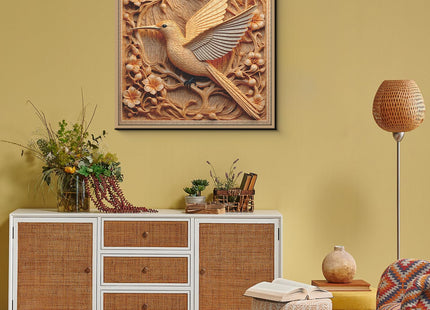 Hummingbird Puzzles for Adults 1000 Pieces, Bird Flowers Art Jigsaw Puzzles, Impossible Birds Autostereoscopy Animal Puzzle as Hummingbird Home Decor