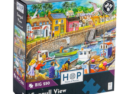 The House of Puzzles - Seagull View Jigsaw - Big 250 Piece Jigsaws for Adults & Kids, Extra Large Pieces, Artist Illustrated, Scenic Landscape, Deluxe Puzzle Gifts