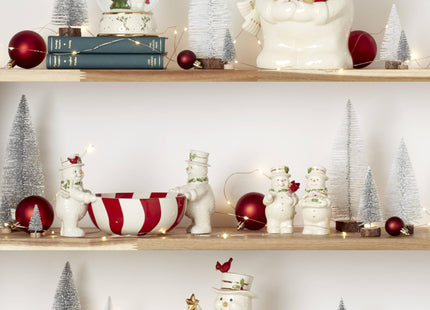 Lenox Happy Holly Christmas Snowmen Salt and Pepper Shaker Set