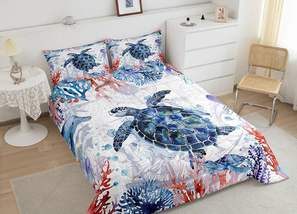 Feelyou Kids Boys Girls Sea Turtle Comforter Set Twin Size