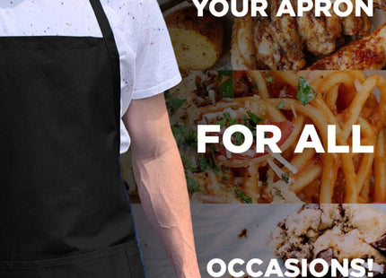 ApronMen - Aprons - Fishing Themed Men’s Grilling Aprons - Utility Pockets - One Size Fits Most - Adjustable Neck Strap - Machine Washable - Hook 'Em & Cook 'Em