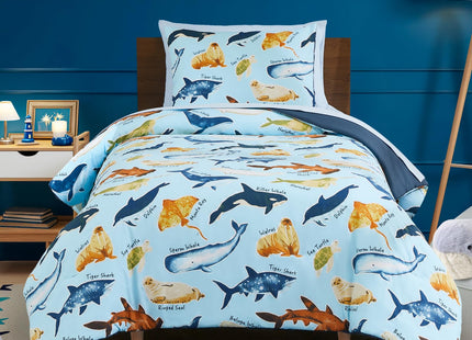 Twin Bedding Sets for Boys - 5 Pieces Ocean Bedding Twin Comforter Set