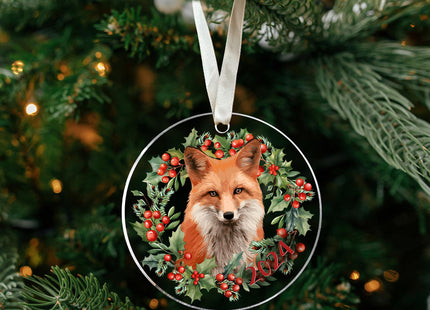 Fox Ornaments - Fox Christmas Ornaments, Fox Ornaments for Christmas Tree - Fox Gifts, Fox Gifts for Women, Fox Lovers Gifts - Fox Animal Chrisrtmas Ornament - Acrylic Christmas Ornament 2024