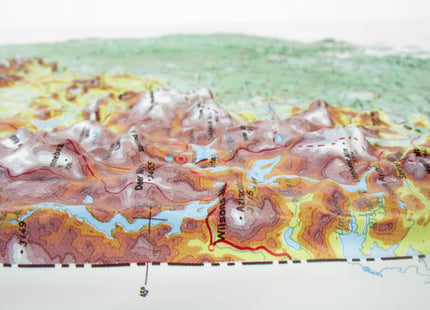 3D Maine Raised Relief Map | Topographic Wall Map, Feel the Terrain | 22.5" x 32.5" | USGS Topographic Data | Vacuum-Formed | Hubbard Scientific