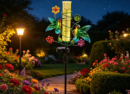 YHSOLAR Hummingbird Rain Gauge Outdoor for Measuring Precipitation