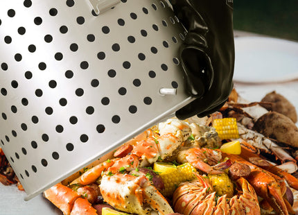 Creole Feast SBK0601 60 Qt. Seafood Boil Pot with Basket and Burner