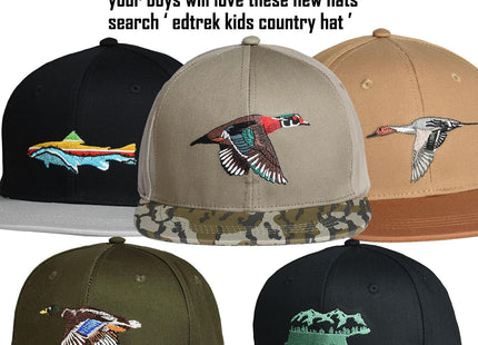 EDTREK Elite Youth Performance Mesh Hat - Boys Girls Hunting Hat and Fishing Hat (Lobster)