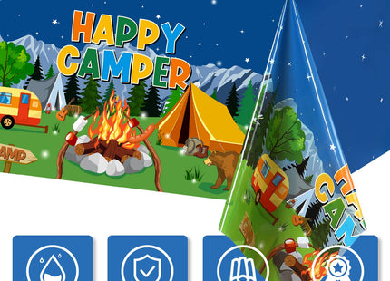 Tegeme 3 Pieces Camping Tablecloth Campfire Party Table Cover