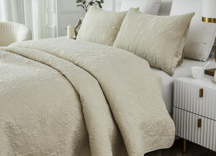 Brandream White Quilts King Size 100% Cotton Quilt Set Coastal Bedding Seashell Starfish Matelasse Coverlet Set Beach Themed Quilt Bedding Set 3-Piece