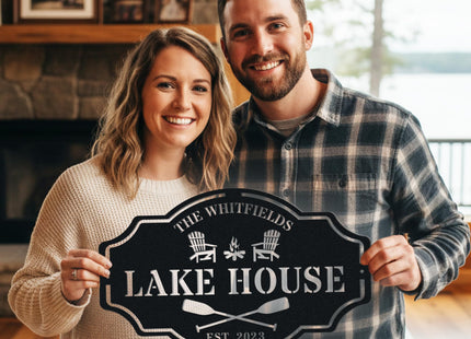 Custom Lake House Welcome Sign,Personalized Metal Lake House Signs,Lake House Decor,Personalized Metal Sign,Custom Outdoor Decor