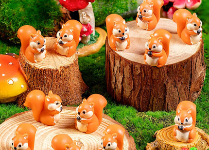 PCTCSHQ 116 Pcs Mini Squirrel Figurines Tiny Resin Squirrel