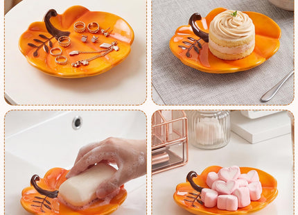 Honeydak Ceramic Pumpkin Spoon Rest for Kitchen Counter