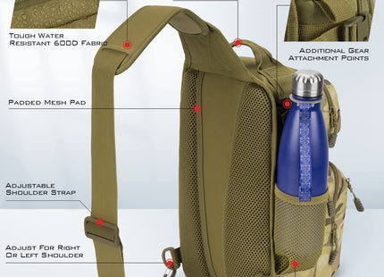 KastKing BlowBak Tactical Sling Tackle Bag-Lightweight Fishing Backpack Storge Fishing Gear and Equipment,Gift for Men