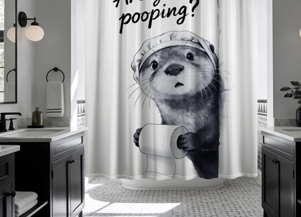 puuiui Funny Otter Shower Curtain Unique, 60x72 Inchs